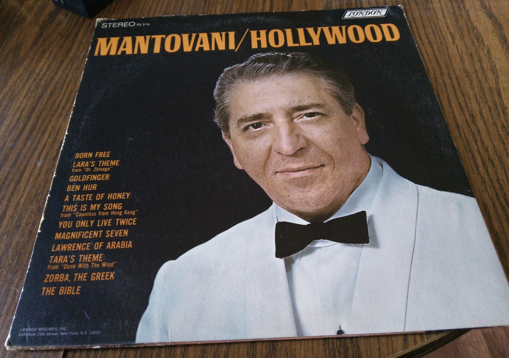 Mantovani – Hollywood LP Record 1967 London Records Easy Listening 33 RPM